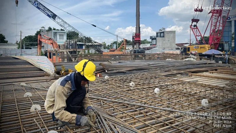 Hình ảnh công trường River Collection - góc tổng quan
